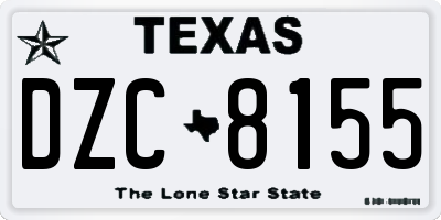 TX license plate DZC8155