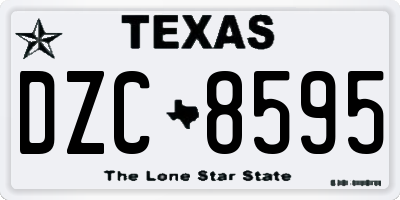TX license plate DZC8595