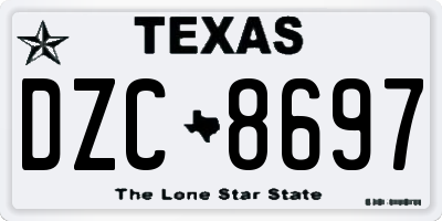 TX license plate DZC8697