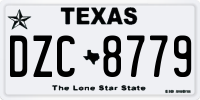 TX license plate DZC8779