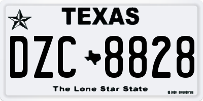 TX license plate DZC8828