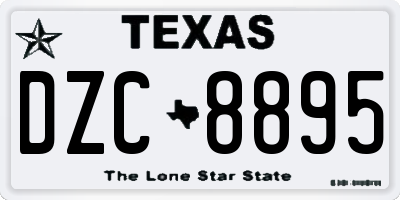 TX license plate DZC8895