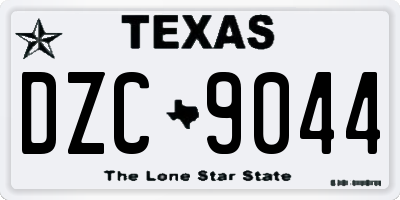TX license plate DZC9044