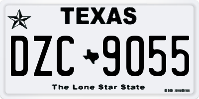 TX license plate DZC9055