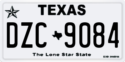 TX license plate DZC9084