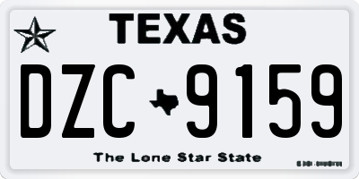 TX license plate DZC9159