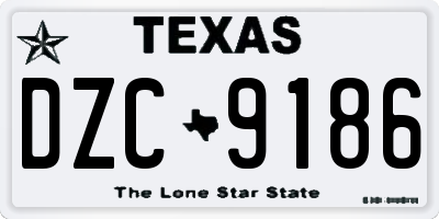 TX license plate DZC9186