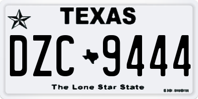 TX license plate DZC9444