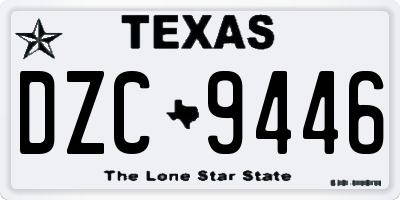 TX license plate DZC9446