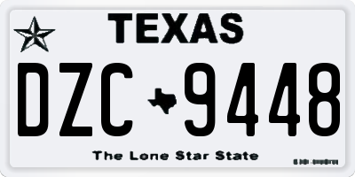TX license plate DZC9448