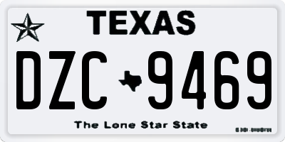 TX license plate DZC9469