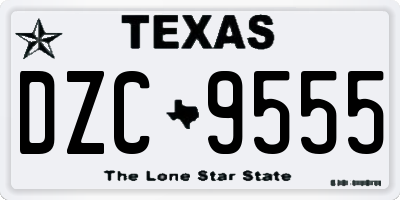 TX license plate DZC9555