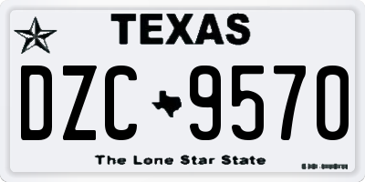 TX license plate DZC9570