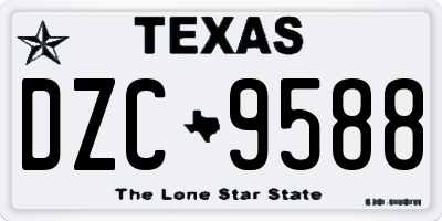TX license plate DZC9588