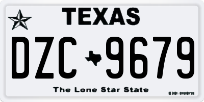 TX license plate DZC9679