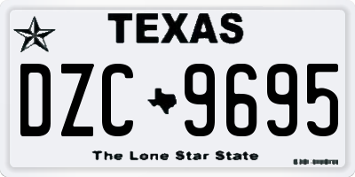 TX license plate DZC9695