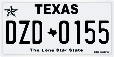 TX license plate DZD0155