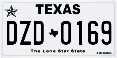 TX license plate DZD0169