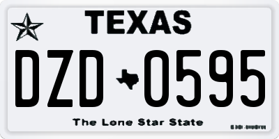 TX license plate DZD0595