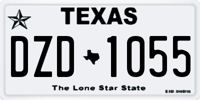 TX license plate DZD1055