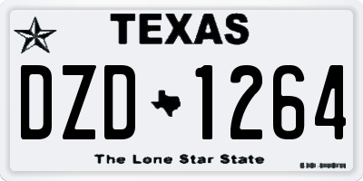 TX license plate DZD1264