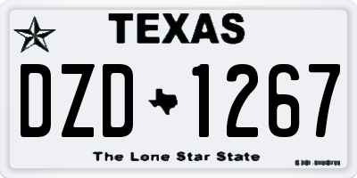 TX license plate DZD1267