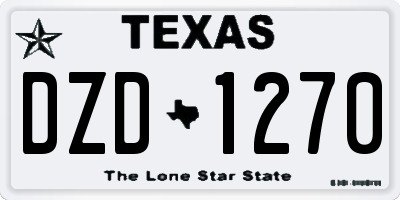 TX license plate DZD1270