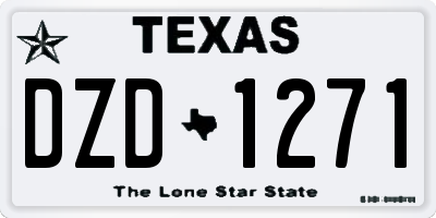 TX license plate DZD1271