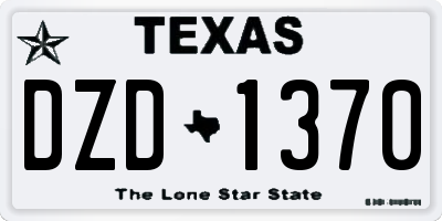 TX license plate DZD1370