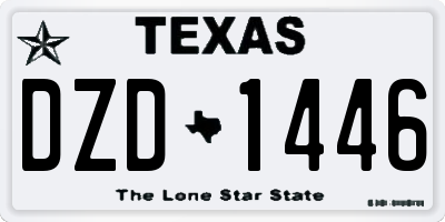 TX license plate DZD1446