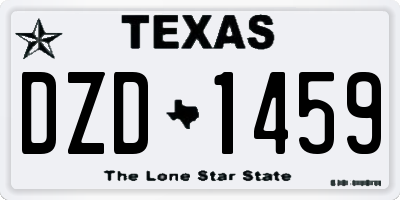TX license plate DZD1459
