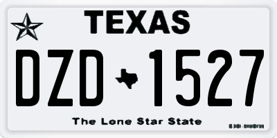 TX license plate DZD1527