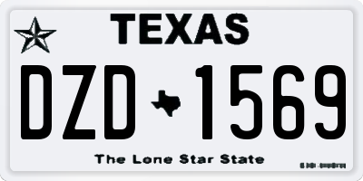 TX license plate DZD1569