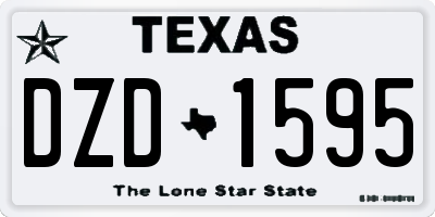 TX license plate DZD1595