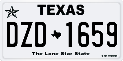 TX license plate DZD1659
