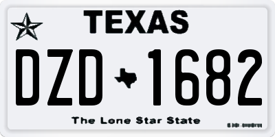 TX license plate DZD1682