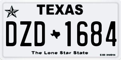 TX license plate DZD1684