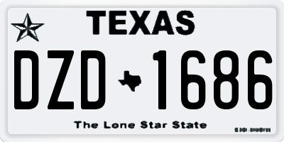 TX license plate DZD1686