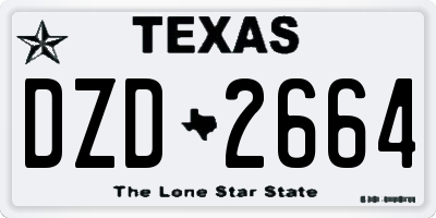 TX license plate DZD2664