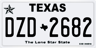 TX license plate DZD2682