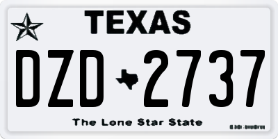 TX license plate DZD2737