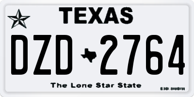 TX license plate DZD2764