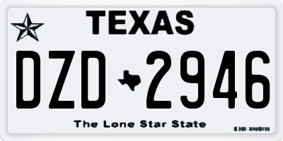 TX license plate DZD2946