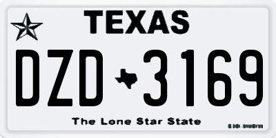 TX license plate DZD3169