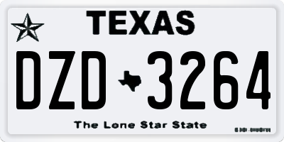 TX license plate DZD3264