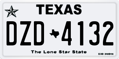 TX license plate DZD4132