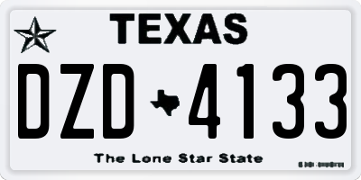 TX license plate DZD4133