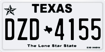 TX license plate DZD4155