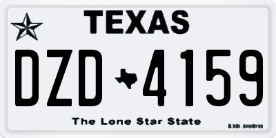 TX license plate DZD4159