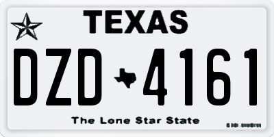 TX license plate DZD4161